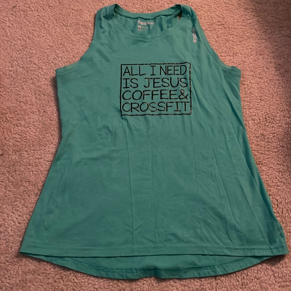 Jesus, coffee, CrossFit shirt
